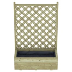 Bloembak Met Dubbele Trellis 90x40 Cm -Buiten Tuin 123 374