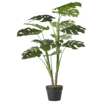 Monstera Kunstplant - H100 x Ø70 cm - Groen Monstera Kunstplant - H100 X Ø70 Cm - Groen -Buiten Tuin 123 377