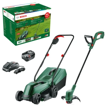 Bosch 18V grasmaaier EasyMower + trimmer EasyGrassCut (incl. 4.0Ah accu + lader) Bosch 18V Grasmaaier EasyMower + Trimmer EasyGrassCut (incl. 4.0Ah Accu + Lader) -Buiten Tuin 123 4366