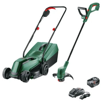 Bosch 18V grasmaaier EasyMower + trimmer EasyGrassCut (incl. 4.0Ah accu + lader) Bosch 18V Grasmaaier EasyMower + Trimmer EasyGrassCut (incl. 4.0Ah Accu + Lader) -Buiten Tuin 123 4367