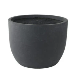 Pot Eivorm Antraciet Fiberclay 29x22 Cm