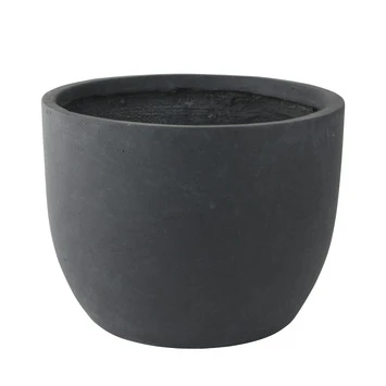 Pot Eivorm Antraciet Fiberclay 29x22 cm Pot Eivorm Antraciet Fiberclay 29x22 Cm -Buiten Tuin 123 492