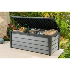 Keter Kussenbox Brushwood Antraciet -Buiten Tuin 123 630