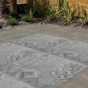 Keramische Terrastegel Kerastrada Cerajoy Mozaiek Grijs 60x60x3 cm Keramische Terrastegel Kerastrada Cerajoy Mozaiek Grijs 60x60x3 Cm -Buiten Tuin 123 848