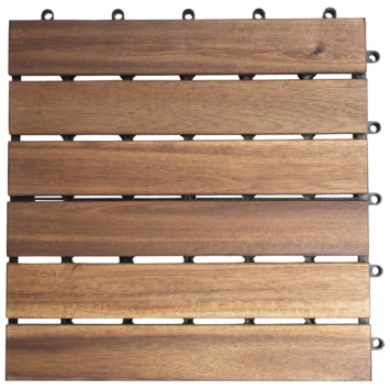 Balkontegel acacia hout 30x30 cm per 6 stuks Balkontegel Acacia Hout 30x30 Cm Per 6 Stuks -Buiten Tuin 123 892