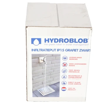 Hydroblob IP15 infiltratieput met zwart rooster 15 L Hydroblob IP15 Infiltratieput Met Zwart Rooster 15 L -Buiten Tuin 123 940