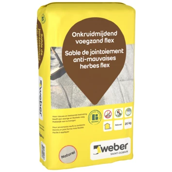 Weber Onkruidmijdend voegzand flex naturel 20 kg Weber Onkruidmijdend Voegzand Flex Naturel 20 Kg -Buiten Tuin 123 948